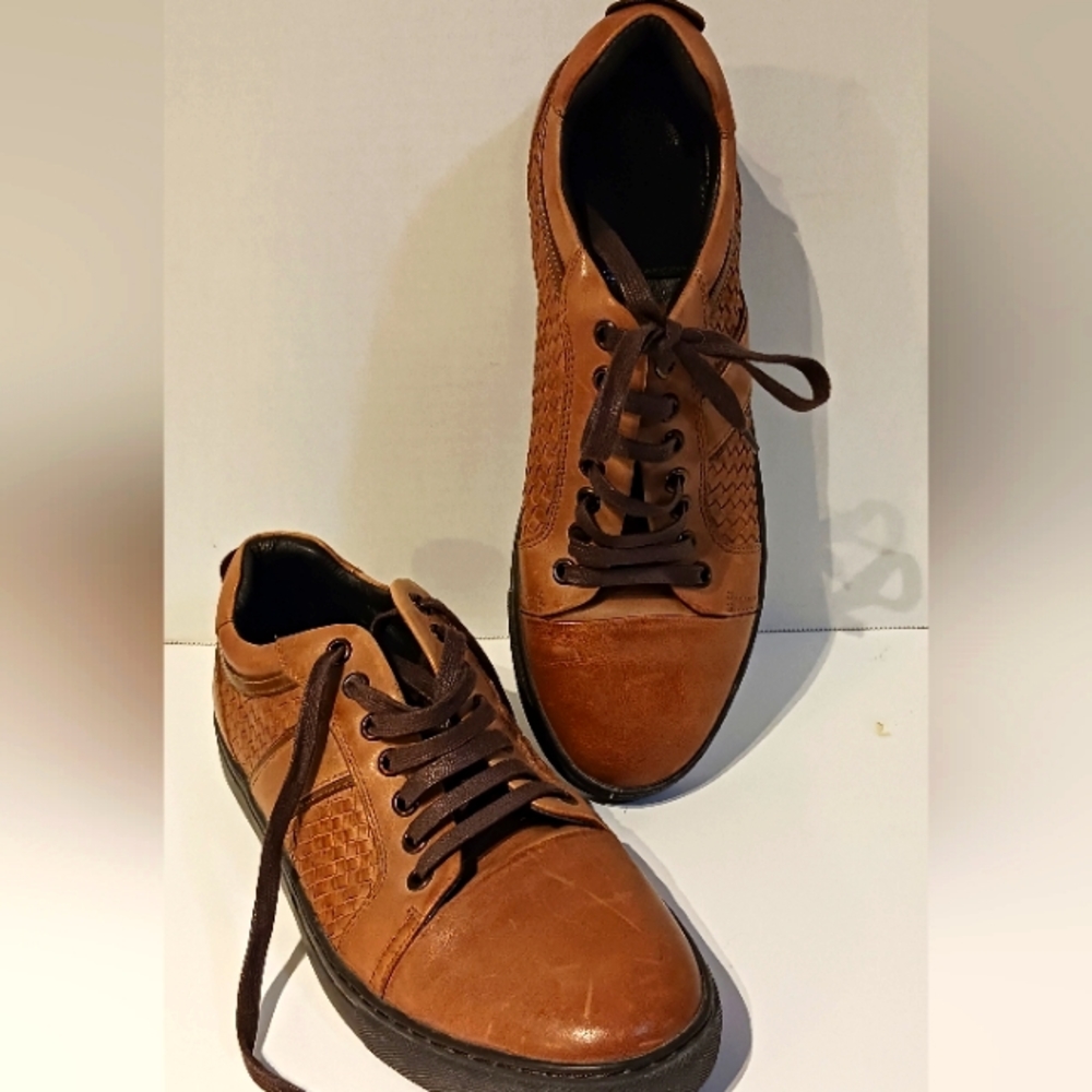 Zanzara MEN’S LEATHER LACE DRESS‎ SHOES SIZE 8